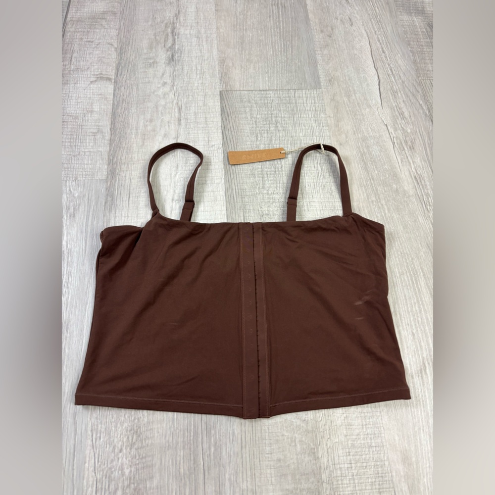 NWT SKIMS Brown Cropped Tank Size 2X
